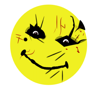 Yellow Scary Face