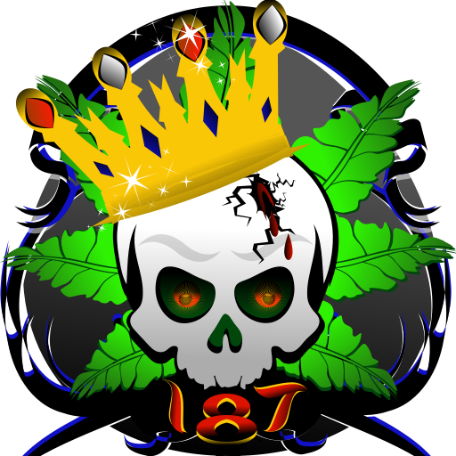 187 crowned skull